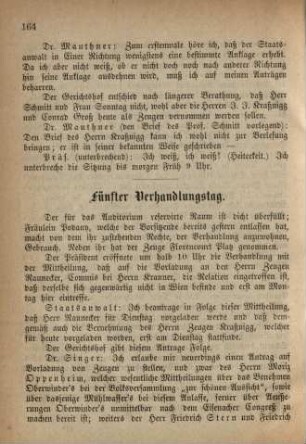 Fünfter Verhandlungstag.