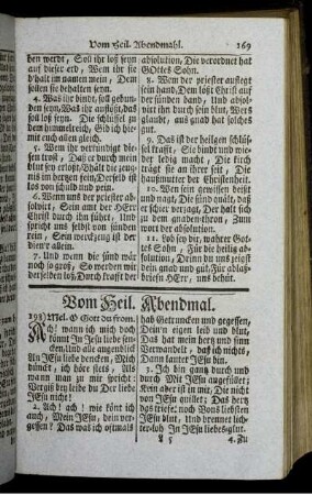 Vom heil. Abendmal.