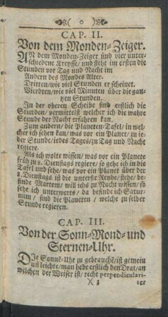 Cap. II. Von dem Monden-Zeiger.