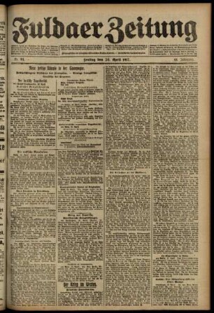 Ausgabe vom Freitag, den 20. April 1917.