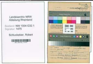 Entnazifizierung Robert Schluckebier , geb. 11.12.1907 (Stadtsekretaer)