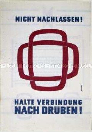 Flugschrift mit der Aufforderung, Briefwechsel mit Bürgern der DDR zu pflegen