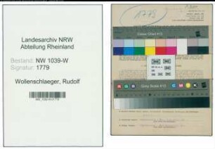 Entnazifizierung Rudolf Wollenschlaeger , geb. 17.04.1895 (Polizeibeamter)