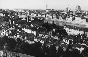Florenz, Stadtansicht Florenz, im Hintergrund Dom und Palazzo Vecchio