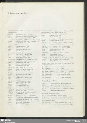 II. Systematischer Teil