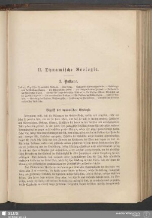 II. Dynamische Geologie