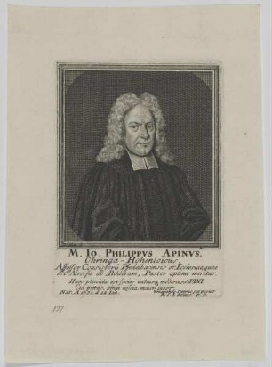 Bildnis des Io. Philippus Apinus