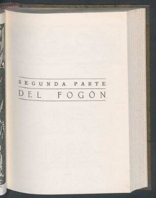 Segundo parte: Del fogón