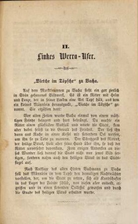Sagen der mittleren Werra : nebst den angrenzenden Abhängen des Thüringer Waldes und der Rhön, 2. Linkes Werra-Ufer