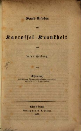 Grund-Ursachen der Kartoffelkrankheit und deren Heilung