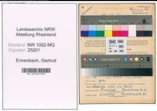 Entnazifizierung Gertrud Ennenbach , geb. 31.05.1906 (Kuechenhilfe)