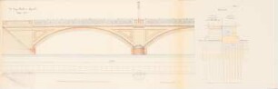 Lange Brücke, Berlin-Köpenick: Ansicht, Aufsicht, Querschnitt 1:100, 1:50