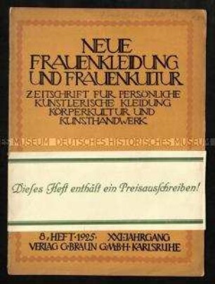 Frauenzeitschrift Neue Frauenkleidung und Frauenkultur, 21. Jahrgang 1925