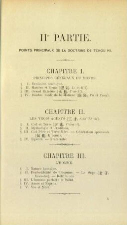 IIe partie. Points principaux de la doctrine de Tchou Hi