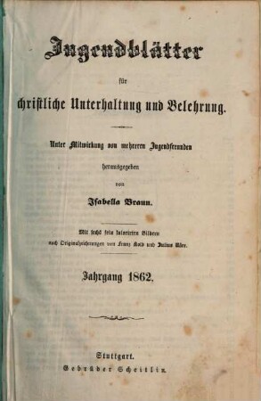 Jugendblätter. 1862