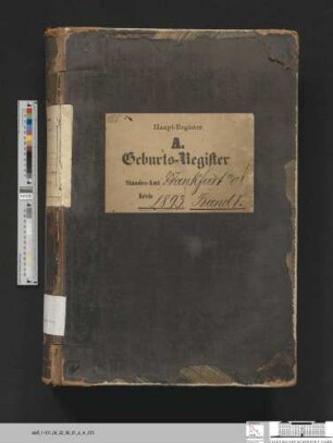 Geburtsregister Stadt Frankfurt (Oder) 1893, Urkunde 1-500