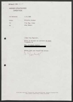 Brief an Hildegard Siehs, 02.10.1989