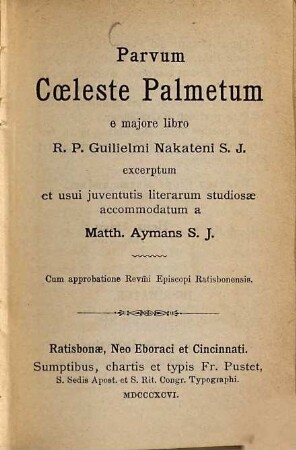 Parvum Coeleste Palmetum