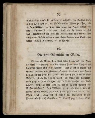 Die drei Maennlein im Walde