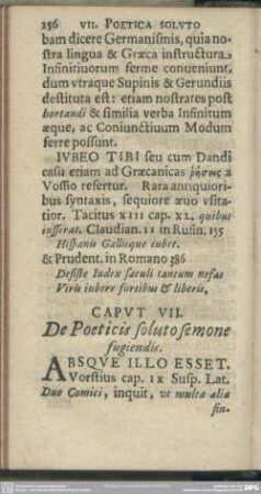 Caput VII. De Poeticis soluto semone fugiendis