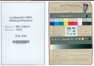 Entnazifizierung Karl Zutz , geb. 14.02.1921 (Dekorateur)