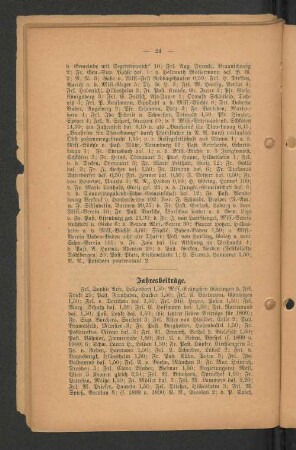 Jahresbeiträge.
