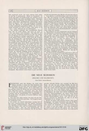 Die neue Sezession: (Malerei und Raumkunst)