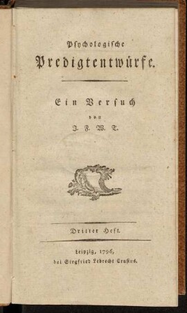 3: Psychologische Predigtentwürfe. Dritter Heft