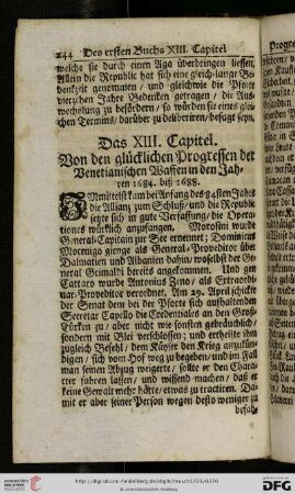 Das XIII. Capitel