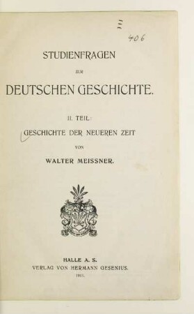 Teil 2: Geschichte der neueren Zeit