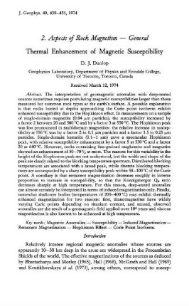 Thermal enhancement of magnetic susceptibility