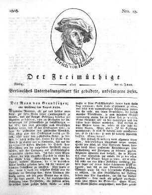 Nro. 18, Montag, den 25. Januar 1808