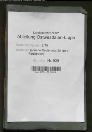 Revision des Magistrats und des Stadtgerichts in Detmold