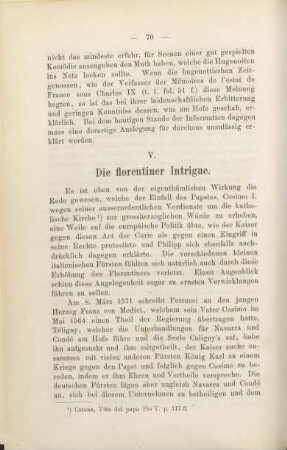 V. Die florentiner Intrigue.