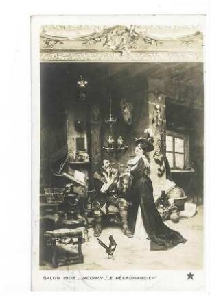 "Salon" in Estavayer-le-Lac (Szene aus Jacomin "Le Nécromancien")
