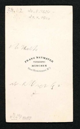 Porträt Mathilde Westermayer : Foto-/Bildersammlung Stenografische Sammlung. Porträt Mathilde Westermayer. Photographie. Carte de visite (um 1863; F. Neumayer). Dresden: SLUB P a 0597