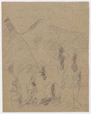[o.T.]. Landschaft mit Bergen