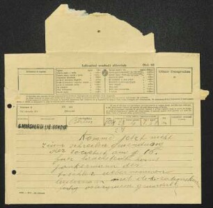 Brief von Willy Grunwald an Gerhart Hauptmann