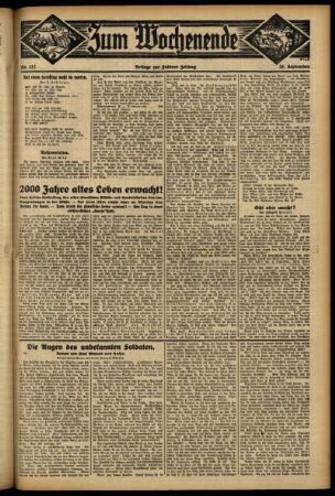Zweite Ausgabe vom Sonntag, den 20. September 1931.