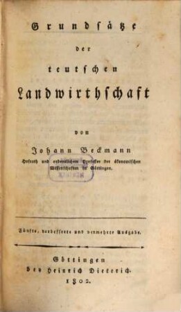 Grundsätze der teutschen Landwirthschaft