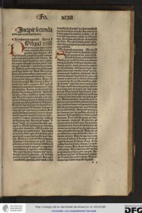 Incipit secunda pars que recipit septem sectiones.