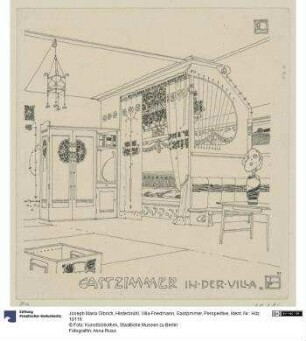 Hinterbrühl, Villa Friedmann, Gastzimmer, Perspektive