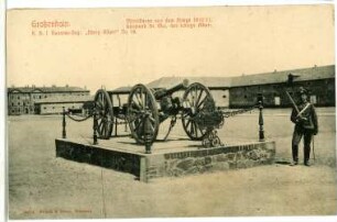 Großenhain. Mitrailleuse aus dem Kriege 1870/71, Husaren-Regiment Nr.18
