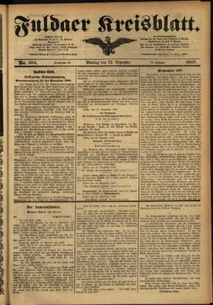 Ausgabe vom Montag, den 23. Dezember 1907.