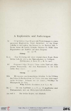 A. Kupferstiche und Radierungen