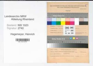 Entnazifizierung Heinrich Hagemeyer , geb. 22.04.1901 (Verw.Beamter)