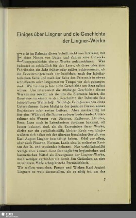 Einiges über Lingner und die Geschichte der Lingner-Werke