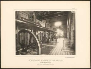 Städtische Wasserwerke Berlin, Werk Müggelsee: Innere Ansicht des Schöpf-Maschinenhauses B. (Tafel 4)