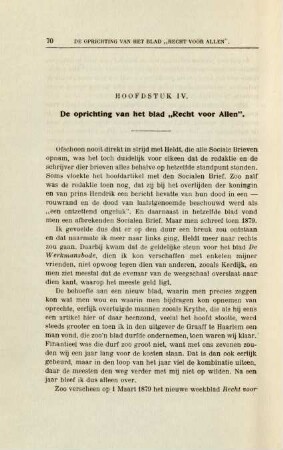 Hoofdstuk IV. De oprichting van het blad "Recht voor Allen".