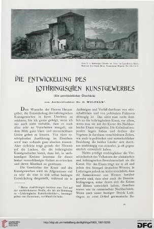Die Entwickelung des Lothringischen Kunstgewerbes: (ein geschichtlicher Überblick)